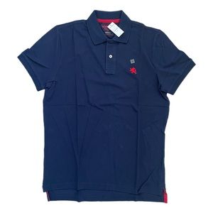 Express Men’s M ink blue pique polo shirt sleeve collared shirt NWT